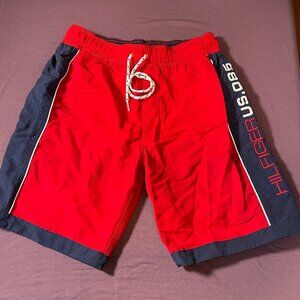 Vintage Tommy Hilfiger Swim Shorts Trunks Mens 90's Spellout US.085 - Size Large